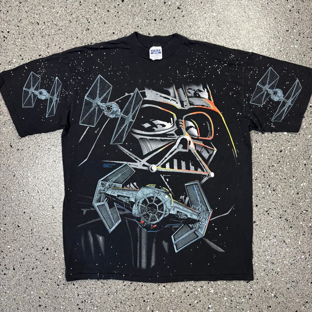 Vintage 1996 Star Wars Darth Vader All Over Print T-shirt